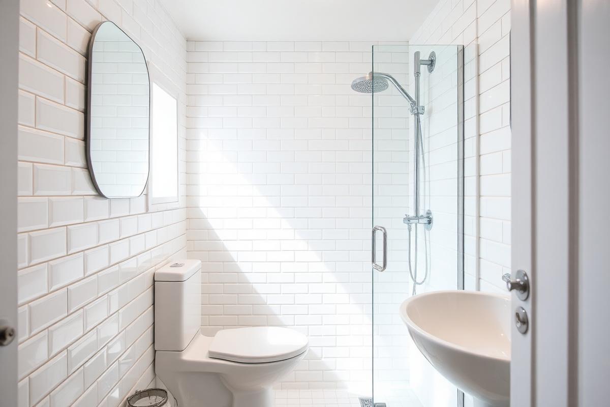 Salle d'eau avec douche